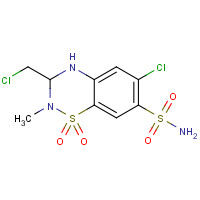 Methyclothiazide (CAS: 135-07-9) - Chemical Structure and Molecular Formula 