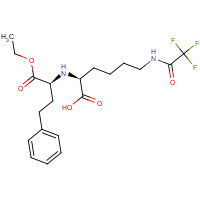 N2-(1S-Ethoxycarbonyl-3-phenylpropyl)-N6-trifluoroacetyl-L-lysine (CAS: 116169-90-5) - Chemical Structure and Molecular Formula 