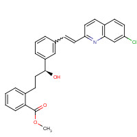 Methyl [E]-2-[3-(S)-[3-[2-(7-Chloro-2-quinolinyl)ethenyl]phenyl]-3-hydroxypropyl]benzoate (CAS: 142569-69-5) - Chemical Structure and Molecular Formula 