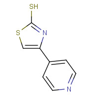 4-(4-Pyridinyl)thiazole-2-thiol (CAS: 77168-63-9) - Chemical Structure and Molecular Formula 