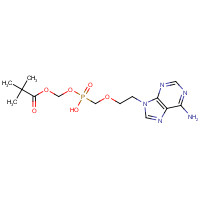 9-[2-(Phosphonomethoxy)ethyl]adenine,Mono(pivaloyloxy)methyl Ester (CAS: 142341-05-7) - Chemical Structure and Molecular Formula 