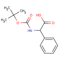 Boc-D-Phenylglycine (CAS: 33125-05-2) - Chemical Structure and Molecular Formula 