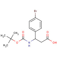 Boc-4-Bromo-D-beta-phenylalanine (CAS: 261165-06-4) - Chemical Structure and Molecular Formula 