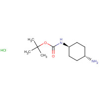 Trans-N-BOC-1,4-CYCLOHEXANEDIAMINE-HCl (CAS: 946002-43-3) - Chemical Structure and Molecular Formula 