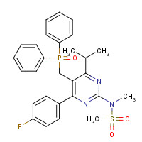 N-[5-(Diphenylphosphinoylmethyl)-4-(4-fluorophenyl)-6-isopropylpyrimidin-2-yl]-N-methylmethanesulfonamide (CAS: 289042-10-0) - Chemical Structure and Molecular Formula 