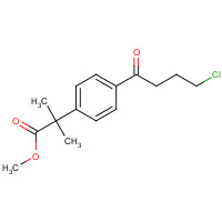 Methyl 2-(4-(4-chlorobutanoyl)phenyl)-2-methylpropanoate (CAS: 154477-54-0) - Chemical Structure and Molecular Formula 