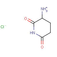 2,6-Dioxopiperidine-3-ammonium chloride (CAS: 24666-56-6) - Chemical Structure and Molecular Formula 