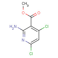 2-Amino-4,6-dichloro-nicotinicacidmethylester (CAS: 1044872-40-3) - Chemical Structure and Molecular Formula 