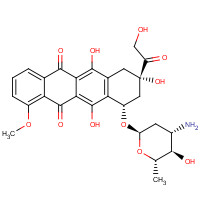 Epirubicin hydrochloride (CAS: 56390-09-1) - Chemical Structure and Molecular Formula 