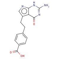 4-[2-(2-Amino-4,7-dihydro-4-oxo-1H-pymol[2,3-d]pyrimodin-5-yl)ethyl]benzoic acid (CAS: 137281-39-1) - Chemical Structure and Molecular Formula 