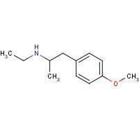 N-ethyl-p-methoxy-alpha-methylphenethylamine (CAS: 14367-46-5) - Chemical Structure and Molecular Formula 