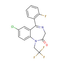 7-chloro-5-(2-fluorophenyl)-1,3-dihydro-1-(2,2,2-trifluoroethyl)-2H-1,4-benzodiazepin-2-one (CAS: 49606-44-2) - Related Chemical Product