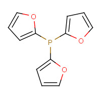 TRI(2-FURYL)PHOSPHINE (CAS: 5518-52-5) - Chemical Structure and Molecular Formula 