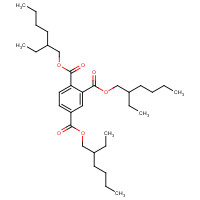 Trioctyl trimellitate (CAS: 3319-31-1) - Chemical Structure and Molecular Formula 