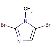 2,5-DIBROMO-1-METHYL-1H-IMIDAZOLE (CAS: 53857-59-3) - Chemical Structure and Molecular Formula 