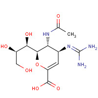 ZANAMIVIR HYDRATE (CAS: 139110-80-8) - Chemical Structure and Molecular Formula 