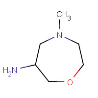 4-methyl-1,4-oxazepan-6-amine (CAS: 933743-23-8) - Chemical Structure and Molecular Formula 