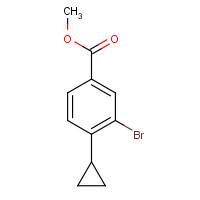 methyl 3-bromo-4-cyclopropylbenzoate (CAS: 1131615-05-8) - Chemical Structure and Molecular Formula 
