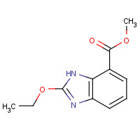 Methyl 2-ethoxybenzimidazole-7-carboxylate (CAS: 150058-27-8) - Chemical Structure and Molecular Formula 