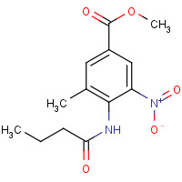 Methyl 4-(butyrylamino)-3-methyl-5-nitrobenzoate (CAS: 152628-01-8) - Chemical Structure and Molecular Formula 