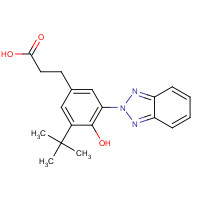 Benzenepropanoic acid,3-(2H-benzotriazol-2-yl)-5-(1,1-dimethylethyl)-4-hydroxy- (CAS: 84268-36-0) - Chemical Structure and Molecular Formula 