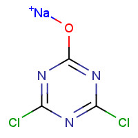 2-SODIUMHYDROXY-4,6-DICHLORO-1,3,5-TRIAZINE (CAS: 2736-18-7) - Chemical Structure and Molecular Formula 
