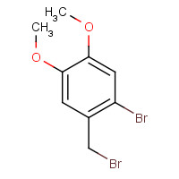 2-Bromo-4,5-Dimethoxybenzyl Bromide (CAS: 53207-00-4) - Chemical Structure and Molecular Formula 