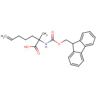(S)-2-(((9H-FLUOREN-9-YL)METHOXY)CARBONYLAMINO)-2-METHYLHEPT-6-ENOIC ACID (CAS: 288617-73-2) - Chemical Structure and Molecular Formula 