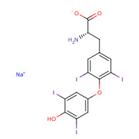 Sodium levothyroxine (CAS: 25416-65-3) - Chemical Structure and Molecular Formula 