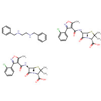 Cloxacillin benzathine (CAS: 23736-58-5) - Chemical Structure and Molecular Formula 