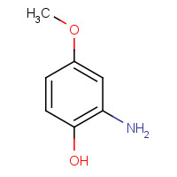2-Amino-4-methoxyphenol (CAS: 20734-76-3) - Chemical Structure and Molecular Formula 