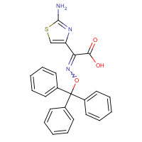 (Z)-2-(2-Aminothiazole-4-yl-)-2-trityloxyimino acetic acid (CAS: 128438-01-7) - Chemical Structure and Molecular Formula 
