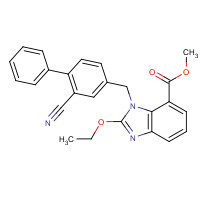 Methyl 1-[(2'-cyanobiphenyl-4-yl)methyl]-2-ethoxy-1H-benzimidazole-7-carboxylate (CAS: 139481-44-0) - Chemical Structure and Molecular Formula 