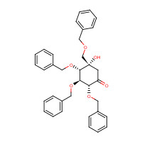 (2R,3S,4S,5S)-5-Hydroxy-2,3,4-tris(phenylmethoxy)-5-[(phenylmethoxy)methyl]-cyclohexanone (CAS: 115250-38-9) - Chemical Structure and Molecular Formula 