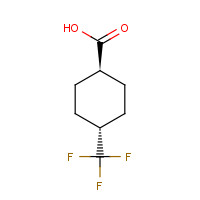 TRANS-4-(TRIFLUOROMETHYL)CYCLOHEXANECARBOXYLIC ACID (CAS: 133261-33-3) - Chemical Structure and Molecular Formula 