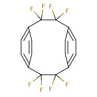 2,2,3,3,8,8,9,9-Octafluorotricyclo[8.2.2.24,7]hexadeca-4,6,10,12,13,15-hexaene (CAS: 3345-29-7) - Chemical Structure and Molecular Formula 