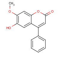 6-HYDROXY-7-METHOXY-4-PHENYLCOUMARIN (CAS: 482-83-7) - Chemical Structure and Molecular Formula 