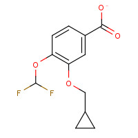 3-Cyclopropylmethoxy-4-difluoromethoxy-benzoic acid (CAS: 162401-62-9) - Chemical Structure and Molecular Formula 