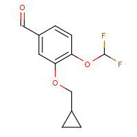 4-(DIFLUOROMETHOXY)-3-(CYCLOPROPYLMETHOX... (CAS: 151103-09-2) - Chemical Structure and Molecular Formula 