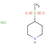 4-(methylsulfonyl)piperidine hydrochloride chemical structure 4-(methylsulfonyl)piperidine hydrochloride (CAS: 479611-96-6) - Chemical Structure and Molecular Formula