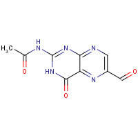 2-Acetamido-6-formylpteridin-4-one chemical structure 2-Acetamido-6-formylpteridin-4-one (CAS: 29769-49-1) - Chemical Structure and Molecular Formula