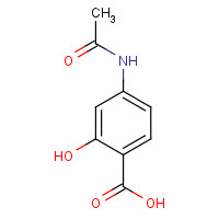 N-Acetyl-4-aminosalicylic Acid (CAS: 50-86-2) - Chemical Structure and Molecular Formula 