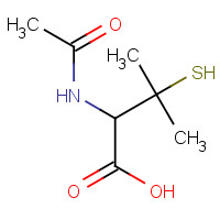 N-Acetyl-D-penicillamine (CAS: 15537-71-0) - Chemical Structure and Molecular Formula 