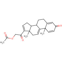 21-(Acetyloxy)-pregna-1,4,9(11),16-tetraene-3,20-dione (CAS: 37413-91-5) - Chemical Structure and Molecular Formula 