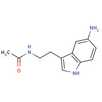 5-Amino-N-acetyltryptamine (CAS: 393835-65-9) - Chemical Structure and Molecular Formula 