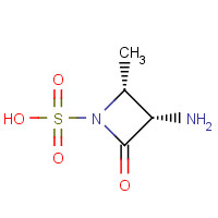(2R,3S)-3-Amino-2-methyl-4-oxo-1-azetidinesulfonic Acid (CAS: 80582-09-8) - Chemical Structure and Molecular Formula 