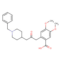 2-(3-(1-Benzylpiperidin-4-yl)-2-oxopropyl)-4,5-dimethoxybenzoic Acid(Donepezil Impurity) (CAS: 197010-25-6) - Chemical Structure and Molecular Formula 
