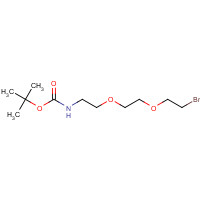 2-[2-(2-t-Boc-aminoethoxy]ethoxy]ethyl Bromide (CAS: 165963-71-3) - Chemical Structure and Molecular Formula 