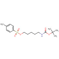 5-(t-Boc-amino)-1-pentyl-p-toluenesulfonate (CAS: 118811-34-0) - Chemical Structure and Molecular Formula 