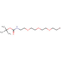 1-Boc-amino-3,6,9-trioxaundecanyl-11-bromide (CAS: 1076199-21-7) - Chemical Structure and Molecular Formula 